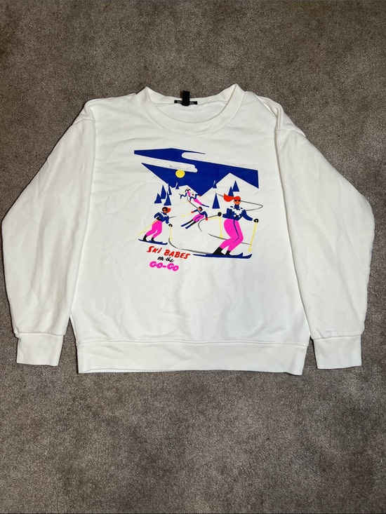 J. Crew Tops - Virginie Morgand for J. Crew "Ski Babes" graphic sweatshirt Size Medium